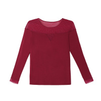 安莉芳秋冬长袖舒适性感秋衣家居服上衣女士保暖内衣