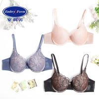 安莉芳文胸加厚聚拢性感蕾丝内衣上薄下厚款女士EB1219