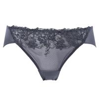 安莉芳女士纯色性感蕾丝内裤棉质底裆舒适无痕低腰三角裤E12861