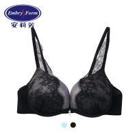安莉芳女士下厚上薄款聚拢文胸性感深V水滴杯蕾丝内衣EB1264