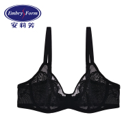 安莉芳薄款通透蕾丝文胸女士大胸性感舒适单层围内衣EBW0035