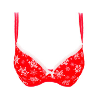 安莉芳旗下安朵印花光面聚拢女内衣上托胸罩文胸HB0660