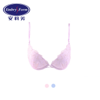 安莉芳性感蕾丝女士内衣交叉心位舒适厚杯小胸聚拢文胸EB1971