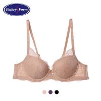 安莉芳 女士性感蕾丝内衣下厚上薄款上托聚拢文胸EBW0031