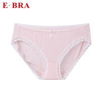 安莉芳旗下E-BRA女士莫代尔内裤甜美蕾丝边低腰三角裤K16361