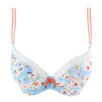 安莉芳集团芬狄诗深v性感印花文胸立体软棉杯女士聚拢内衣FB0609