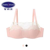 安莉芳女士3/4中厚杯集中聚拢内衣条纹蕾丝抹胸式性感文胸EB1913