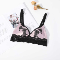 安莉芳蕾丝下厚上薄美背调整型聚拢女士内衣文胸罩