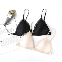 安莉芳旗下E-BRA蕾丝边女士薄款三角杯光面无钢圈内衣文胸罩
