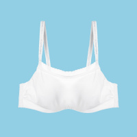 安莉芳集团上薄下厚大胸显小简约光面抹胸聚拢内衣文胸罩