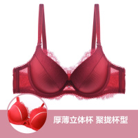 安莉芳集团性感睫毛蕾丝小胸聚拢简约光面内衣文胸罩