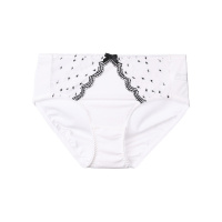 安莉芳旗下E-BRA棉质底裆内裤女蕾丝舒适中腰三角裤棉质底裆