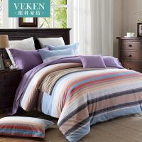 维科家纺全棉磨毛四件套1.5m床单秋冬保暖磨毛条纹套件
