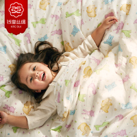 钱皇100%桑蚕丝被儿童学生全棉单人空调夏凉被子春秋被套被芯冬被蚕丝净重2斤