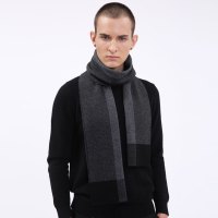 诺凡纳纯羊毛围巾男冬季学生潮时尚英伦商务加厚保暖围脖男士