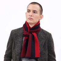 针织围脖加厚男士围巾男冬季韩版百搭简约秋冬季礼盒装