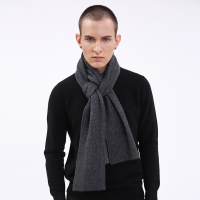 诺凡纳2018冬季新品男士围巾羊绒纯色围巾百搭保暖围脖送礼盒装