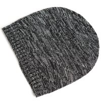 诺凡纳棉质帽子男女秋冬针织韩版保暖毛线帽百搭潮牌护耳包头帽 夹花灰