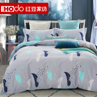 红豆家纺 磨毛四件套加厚纯棉100%全棉秋冬1.8米床