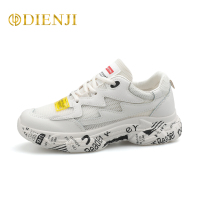 狄恩纪女鞋2019夏季时尚厚底老爹鞋网红透气运动百搭ins小白鞋休闲