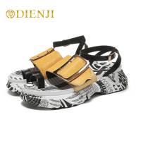 狄恩纪女鞋2019夏季新款平底厚底学生百搭网红运动凉鞋女ins潮鞋