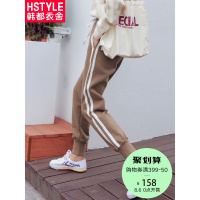 韩都衣舍2018秋装新款女装韩版显瘦宽松哈伦裤运动休闲裤JM9269蒖