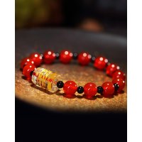 一生一石o-stone 如世万金 天然正品红玛瑙 手链 女士 自戴 送母亲