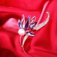 一生一石一念繁花天然珍珠胸针时尚百搭甜美个性胸针女 送礼