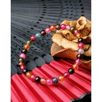 一生一石百媚生姿天然正品碧玺水晶手链手串简约个性碧玺手链女