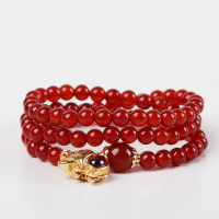 美满吉祥天然红玛瑙时尚个性小象手串手链女