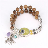 花落沉香天然正品沉香木原创个性民族风手串手链女