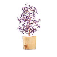 正品天然紫水晶礼物卧室书桌家居风水装饰品摆件招财树