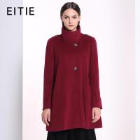 EITIE爱特爱冬季优雅简约复古纯色立领舒适毛呢外套大衣
