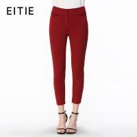 EITIE爱特爱商场同款初夏新款OL时尚通勤纯色修身打底长裤女