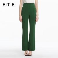 EITIE爱特爱秋季新款基础高腰百搭高腰纯色长裤显瘦喇叭裤女