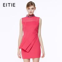 EITIE爱特爱夏季新款性感透明网纱修身礼服连衣裙