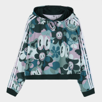 Adidas 阿迪达斯三叶草女子CROPPED HOODIE卫衣DV2661