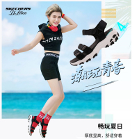 Skechers斯凯奇女鞋夏季D'lites熊猫鞋魔术贴凉鞋31514/BLK