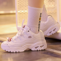 Skechers 斯凯奇 女鞋D'lites运动鞋蝴蝶结丝带熊猫鞋跑步鞋 2250/WML