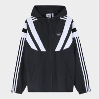 Adidas阿迪达斯 三叶草 男外套跑步运动服宽松上衣连帽防风服EE2344