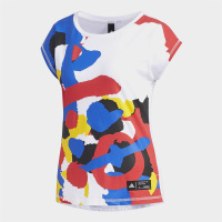 Adidas阿迪达斯女子圆领运动跑步训练短袖T恤 DY8764