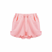 婴姿坊童装女童夏季小清新松紧腰带宽松木耳裤腿童装裤