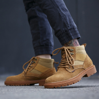 Mexican 稻草人2018新款秋冬季高帮休闲鞋男鞋子男马丁靴小白鞋男板鞋韩版英伦百搭