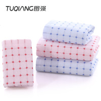 图强 4条装纱布纯棉小毛巾 全棉儿童巾面巾洗脸巾柔软吸水不掉毛