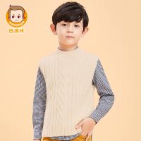 恒源祥童装儿童马甲男童针织衫中大童秋装2019新款混纺背心潮装男