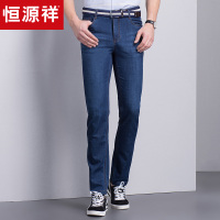 恒源祥中年牛仔裤男夏季直筒长裤爸爸装百搭休闲中老年男士裤子