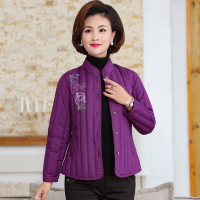 恒源祥女士羽绒服内胆2019秋冬保暖立领修身玫瑰印花内搭短款上衣