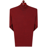 恒源祥混纺羊毛衫男 秋冬纯色高领毛衣中老年长袖T恤打底针织衫