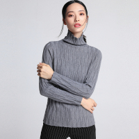 恒源祥羊毛衫女高领秋冬纯羊毛修身打底内搭毛衣立领毛线衫针织衫