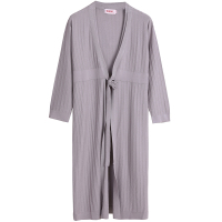 恒源祥简约腰部抽带开衫女宽松毛针织衫夏季中长款透气防晒衫